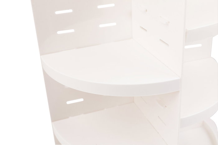 Hermia Organizador de Maquillaje 980302 Blanco 23 x 23 x 30.5 cm. Plástico Libre de BPA. Apto Lavavajillas.